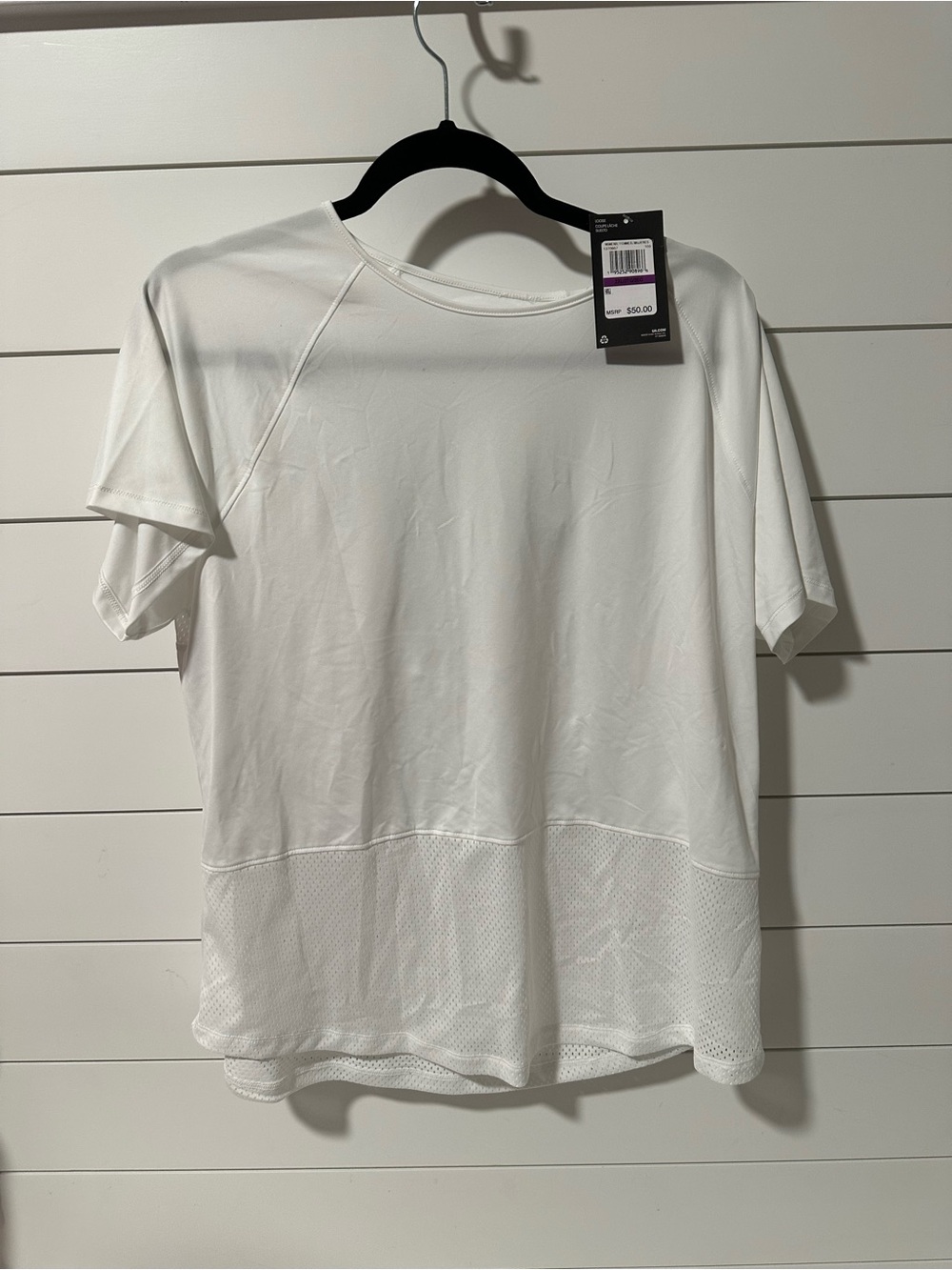 White Short-Sleeve Performance Shirt